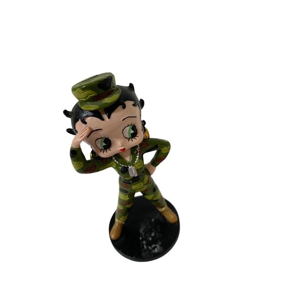 KFS Hearst / FS Lot of 2 PVC Figure Betty Boop Fireman Camo Military Army 3 in t - Picture 2 of 3